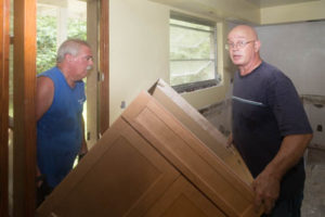 Moving cabinets in